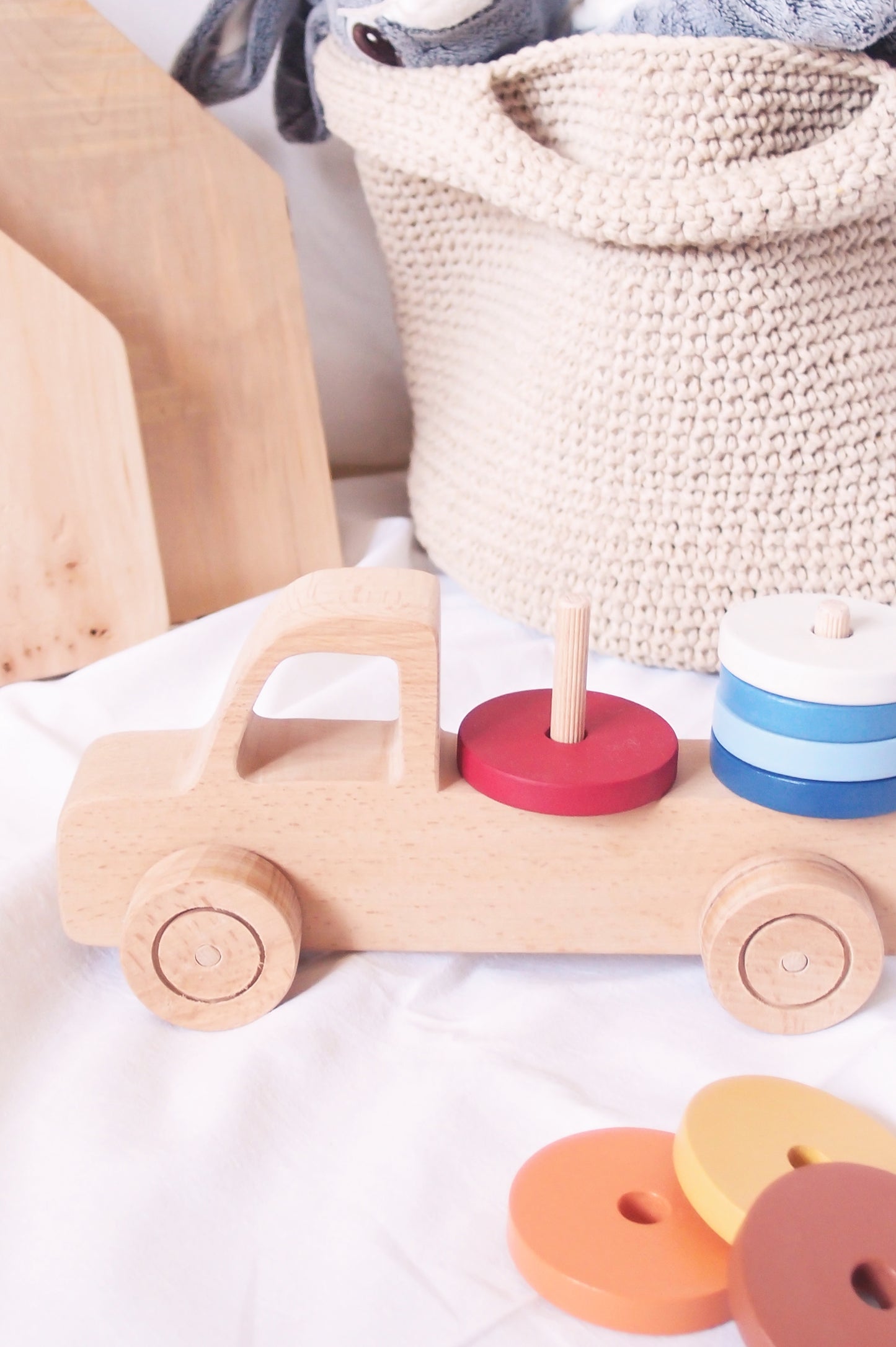 Wooden stacking truck